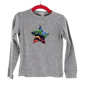 Jack & Nicole Star Graphic Tee Toddler 2 Gray Casual Simple Cute Kawaii Gift NWT